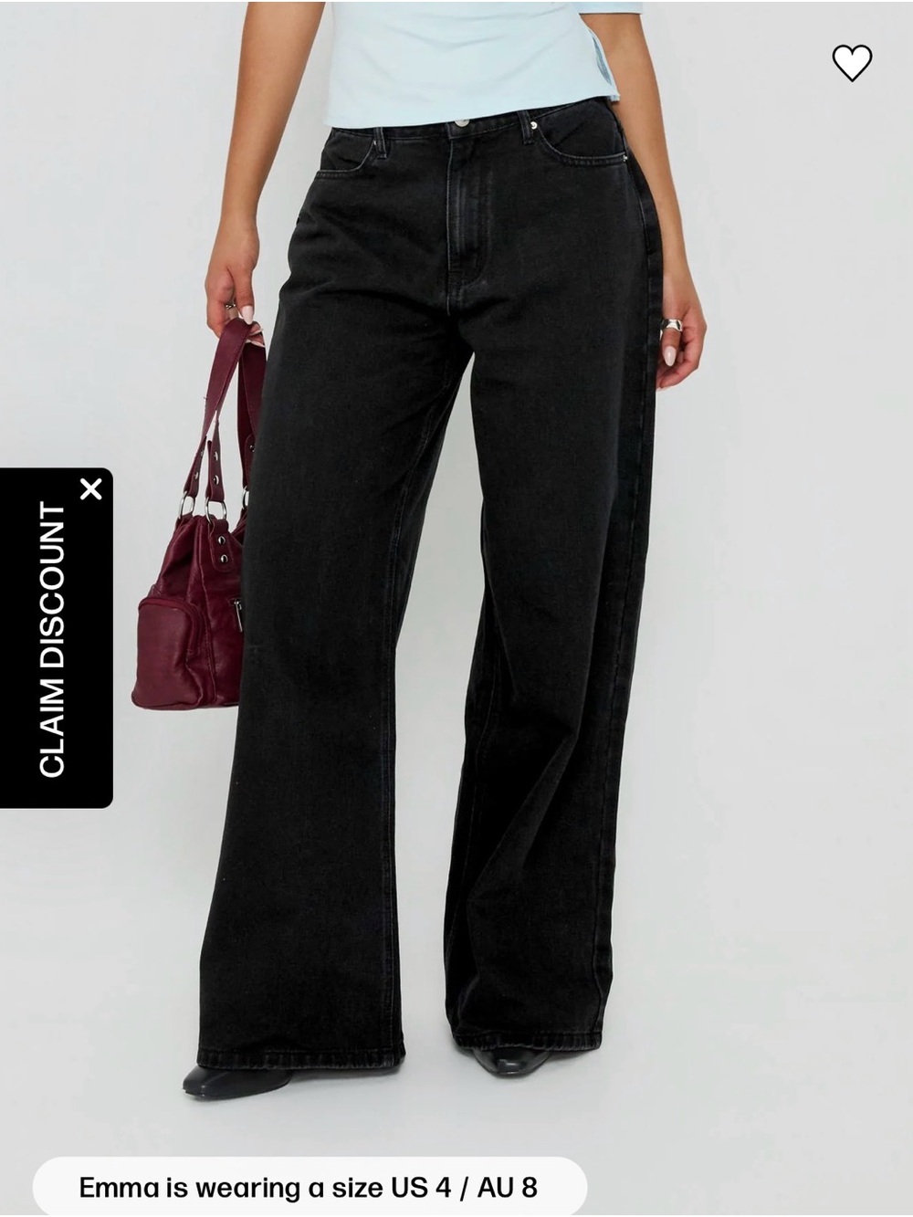 Wide-Leg Black Women's Jeans